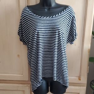 Striped Sheer Navy Top